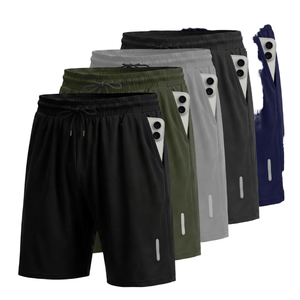 Men's Dark 5-Inch Quick Dry <b>Athletic</b> Shorts Woven Breathable Fabric Mid Elastic Waist Drawstring Closure Sporty Style Pockets - Product Image 1