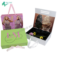 Coffret Cadeau Magnétique de Top Vente avec Logo Personnalisé, Doublure et Insert en Satin Noir