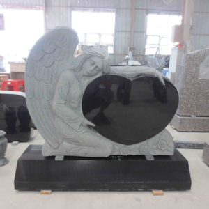 Angel แกะสลัก <span class=keywords><strong>headstone</strong></span>/แกะสลักหินแกรนิต angel รูปปั้น <span class=keywords><strong>tombstone</strong></span> ที่มีการออกแบบหัวใจอนุสาวรีย์