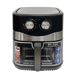 Friteuses à air numériques en acier ANWELL 8L 10L avec fenêtre et double chauffage - Product Image 4