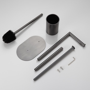 Portaoggetti da bagno multifunzione all'ingrosso 304 in acciaio inox <span class=keywords><strong>scopino</strong></span> da bagno e porta carta in piedi - Product Image 6