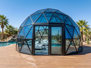 Domo Geodésico de Vidrio Impermeable con Estructura de Aluminio, Cabaña Transparente Tipo Iglú para Jardín, Carpa de Glamping para Hotel - Product Image 6