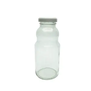 250ml 8oz benzersiz şekli özel yapılmış meyve suyu içecek sirke meyve şarabı taze meyve suyu bardağı şişeleri kapaklı