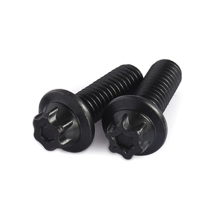 Tornillos de cabeza hexalobular LeGood M6 DIN34801 con brida grande, tornillos antirrobo para automóvil - Product Image 2