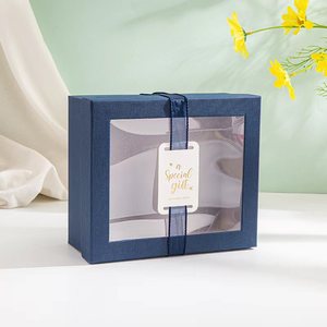 Boîte pliante en papier kraft avec fenêtre transparente personnalisée, emballage cadeau, boîte à tiroir pour jouets en peluche et artisanat - Product Image 4