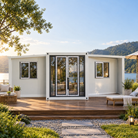 Maison conteneur modulaire préfabriquée pliable, étanche, à aménagement flexible et à déploiement rapide pour l'hébergement dans les sites touristiques