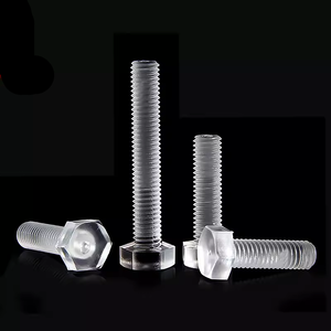 Tornillos M6 x 10 mm, Tornillos de Plástico Transparente M6 PC, Pernos Acrílicos Aislantes Hexagonales, Tornillos Roscados - Product Image 3