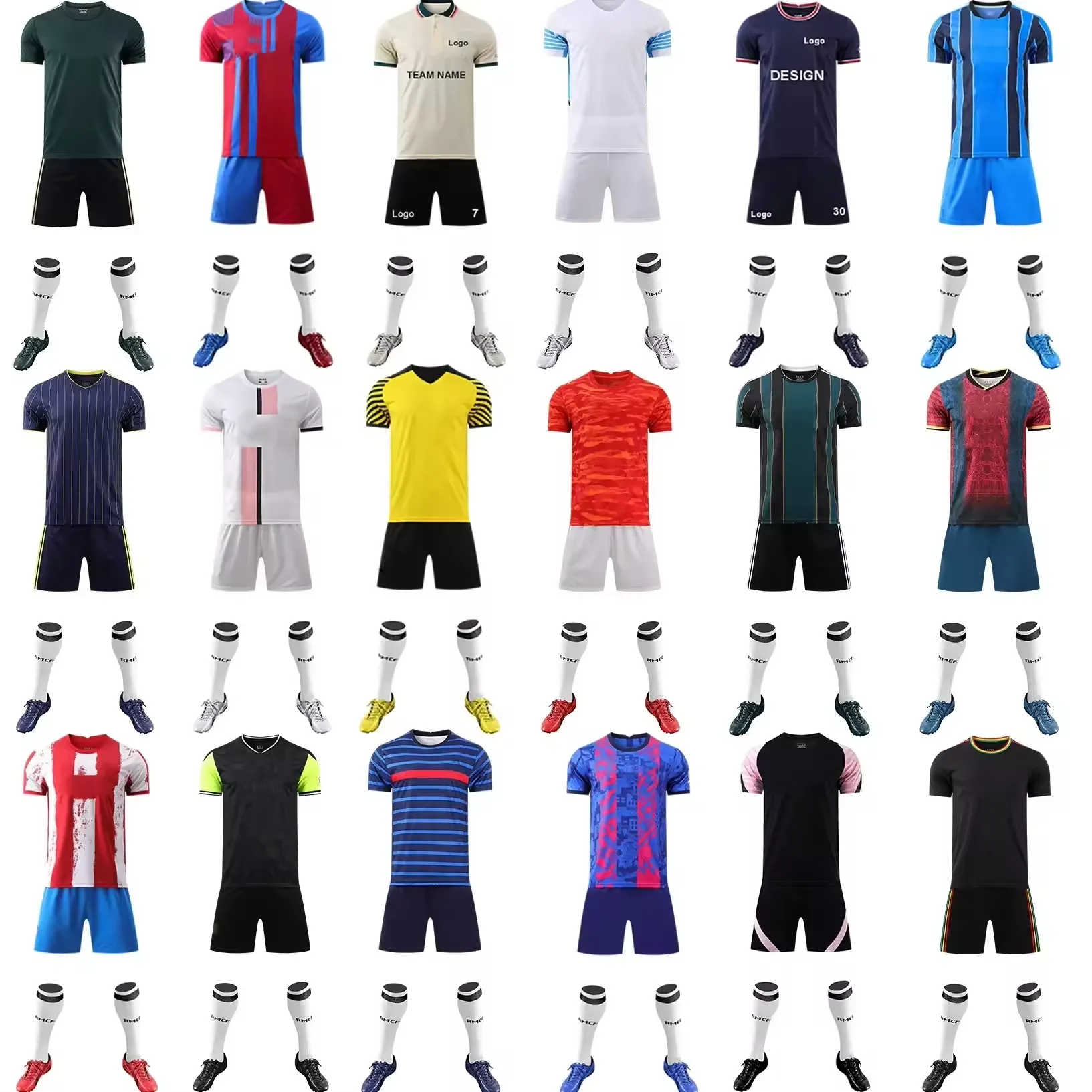 أفضل الموقع لشراء ملابس جيرسيهات كرة القدم على الإنترنت من Luson ملابس موحدة للتدريب على الموضة القدمية جيرسيهات كرة قدم بيضاء بسعر رخيص للفرق