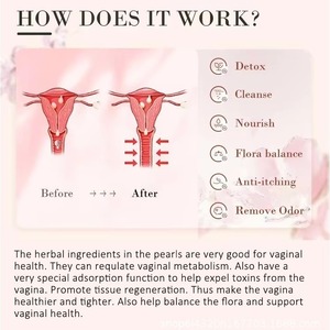 Perlas de Cuidado Íntimo de Marca Privada, Bolas Herbales para el Cuidado Femenino, Productos de Higiene Íntima para Mujeres, OEM ODM - Product Image 4