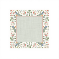 Tapis de table de poker Texas motif floral paon antidérapant résistant à l'usure simple pour divertissement et mahjong