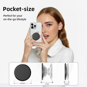 2026 Exclusive Patented Design Flexible Waterproof Phone Grip Soft Silicone Finger <b>Holder</b> Adhesive Universal Phone Back Stand - Product Image 2