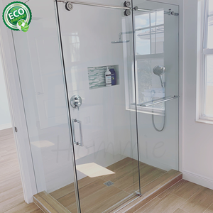 Puerta de Ducha Semi-Frameless con Vidrio Transparente de 10 mm, Acabado Dorado Cepillado, Deslizamiento Silencioso, OEM - Hommie - Product Image 6
