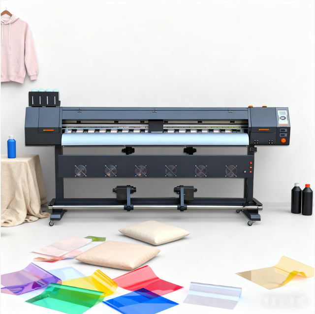 High Speed Automatic Heat Transfer Inkjet Sublimation Printer Dual Head Eco-solvent Ink Wide-Format Plotter 1820mm Print Machine