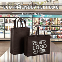 Sac à main tendance avec logo personnalisé, emballage pour supermarché, sac de courses écologique en feutre, Zhejiang
