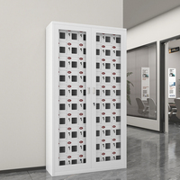 Gabinete de carga de teléfono de metal de acero inoxidable de 60 puertas Casillero de teléfono móvil para uso escolar, gimnasio, hospital, hotel