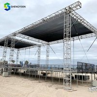 Perno de cúpula de armazón de espiga de exposición móvil de iluminación de aluminio hecho a medida techo de medio círculo redondo para armazón de escenario