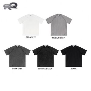 เสื้อยืดทรงโอเวอร์ไซส์ แขนสั้น ผ้าฝ้ายทอ 100% ลายบาติกวงกลม  น้ำหนัก 330gsm ซักแล้วไม่หด  ชายเสื้อโค้ง  ลายเรียบ  สไตล์อเมริกันเรโทรฤดูร้อน  ไซส์พลัส - Product Image 4