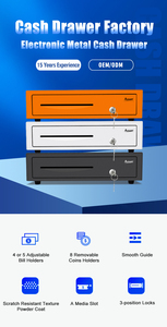 Cajón <span class=keywords><strong>de</strong></span> efectivo POS <span class=keywords><strong>de</strong></span> metal automático con caja <span class=keywords><strong>de</strong></span> dinero con cerradura para mostrador <span class=keywords><strong>de</strong></span> restaurante y supermercado - Product Image 2