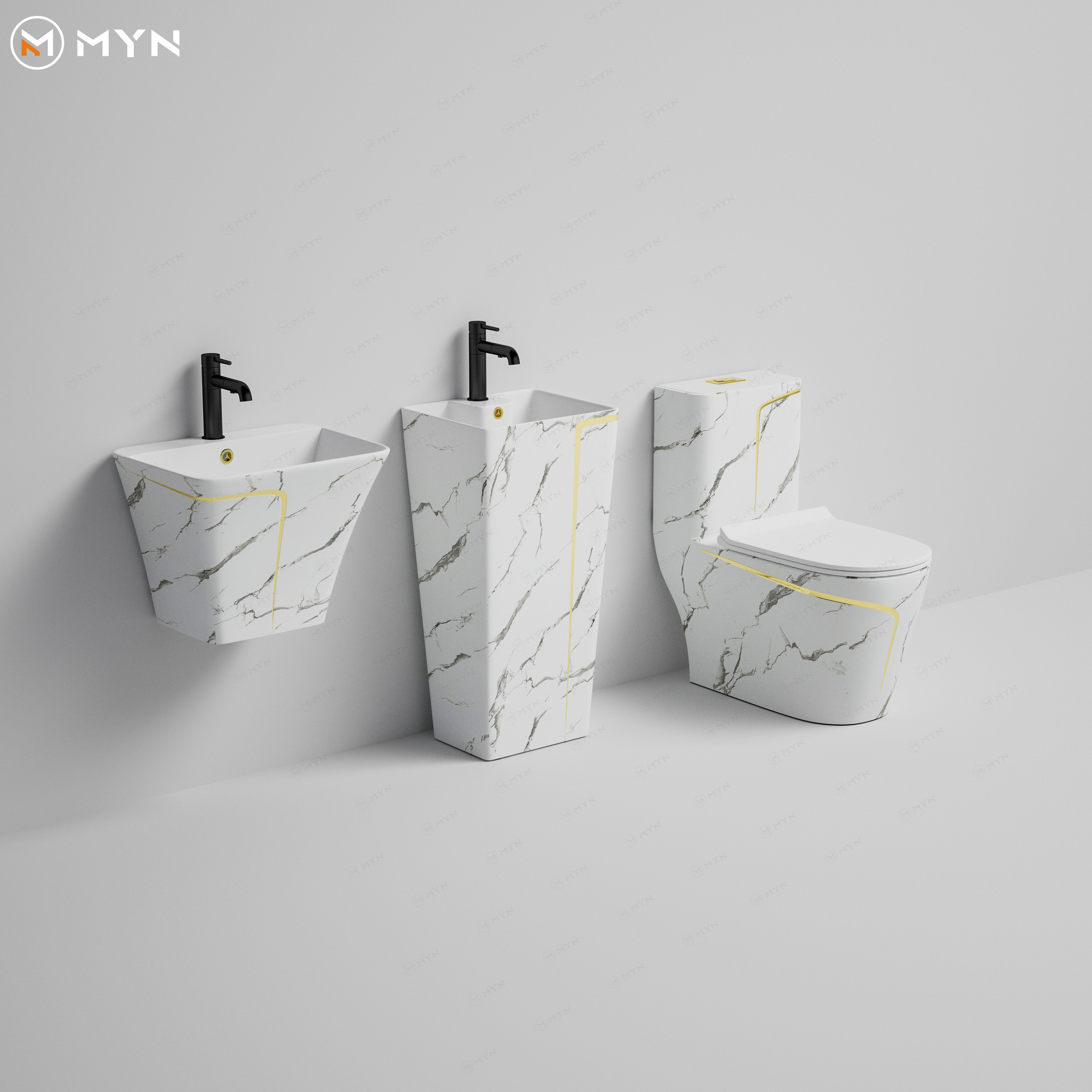 Китайский заводская цена, современные цвета, сиденье без оправы, мраморный туалетный набор, чаша, золотой туалет и раковины