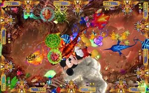 Rồng Vàng Cá Trò chơi bảng 4 người chơi Cá Trò chơi máy hung hăng 2 bắn cá trò chơi máy - Product Image 5