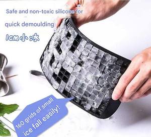 Vente en gros <span class=keywords><strong>de</strong></span> bac à glaçons en silicone 160 grilles pour <span class=keywords><strong>whisky</strong></span> Mini moule à glaçons prend en charge la personnalisation <span class=keywords><strong>de</strong></span> marque privée - Product Image 5