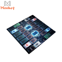 MONKEY Tapis de jeu de cartes en néoprène 24"x24" avec design personnalisé MTG TCG pour 2 joueurs
