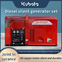 KUBOTA 5/6/8/10/12/15/20/25/30/35 KW/KVA 400V 50/60Hz Ein-/Dreiphasig 3000 U/min Leiser Mobiler Generator mit ATS