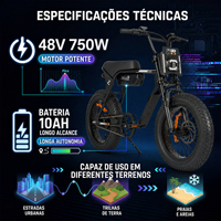 Vélo électrique ZUMI US Brazil Stock 48V 750W à pneus larges pour adultes, longue autonomie, pour trajets quotidiens, fournisseur direct d'usine, vente en gros, OEM, ODM