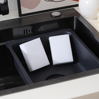 Spons Ajaib OEM Custom Penghapus Melamin Putih Pembersih Dapur Blok Busa Persegi Panjang 100*60*20mm