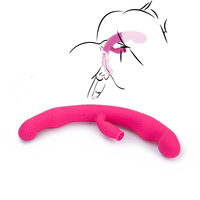 10 Speeds Tongue Vibrating Double Head Lesbian Japanese Massage Wand Vibrator Dildo for Lesbian