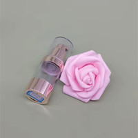 En stock, vente flash : flacon pompe à vide pour huile essentielle, transparent, or, bleu, 15 ml, 30 ml, 50 ml, emballage plastique doré, flacon pour crème