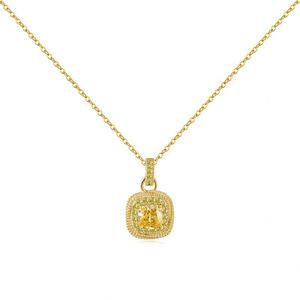Dylam Simple <b>Link</b> Chain <b>Jewellery</b> Necklaces 18K Gold Rose Gold Plated 8A Cubic Zirconia Solitaire Pendant Necklace for Women - Product Image 1