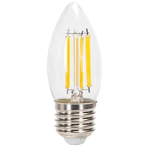 Lampadina a filamento LED C35 E27 8W trasparente, efficiente, con luce calda, ideale per decorazione ed efficienza energetica. - Product Image 1