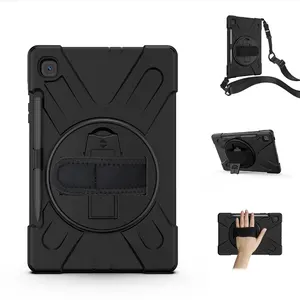 Silicone Defender Case For Samsung Galaxy Tab S6 Lite 10.4 Inch 2022 P613 P619 With Kickstand And Handle Shoulder Strap