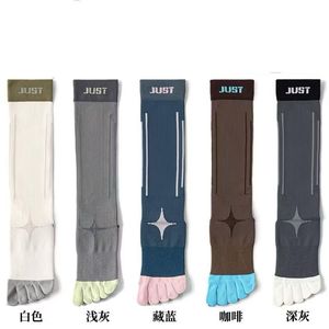 ถุงเท้าโยคะห้านิ้วผ้าฝ้ายกันลื่นสำหรับผู้หญิงฤดูใบไม้ผลิฟิตเนสพิลาทิสวิ่งสีขาวสีเทาอ่อนสีน้ำเงินกรมท่า - Product Image 2