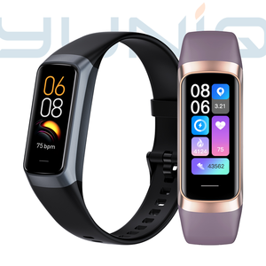 Montre connectée de fitness Yuniq unisexe avec écran AMOLED 1,1 pouces, écran tactile unique, étanche IP67, suivi de la fréquence cardiaque et de la température corporelle, batterie de 4 jours - Product Image 1