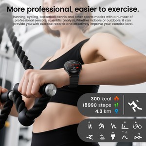 Montre connectée ronde de sport WATCH 7 avec écran tactile intégral, bracelet intelligent BT <span class=keywords><strong>S2</strong></span> ZL02C pour femmes, étanche, compatible avec les téléphones <span class=keywords><strong>Samsung</strong></span> et iOS - Product Image 6
