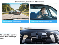 Jimilot JC181 Mini Caméra de Tableau de Bord Double 4G DVR WiFi USB 1080P GPS Enregistrement d'Événements Capteur G Coupure Carburant Caméra de Voiture Rotative 64 Go ADAS