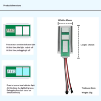 Interrupteur intelligent pour miroir avec écran tactile numérique à double clé et fonction d'affichage numérique, adapté aux miroirs de salle de bain