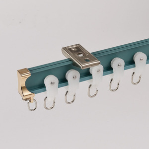 Rail incurvé en alliage d'aluminium double rail <span class=keywords><strong>baie</strong></span> <span class=keywords><strong>vitrée</strong></span> glissière de balcon - Product Image 2