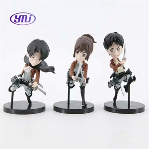 6 unids/set colección adornos Attack on Titan figuras Eren Mikasa juguetes figura Anime - Product Image 4
