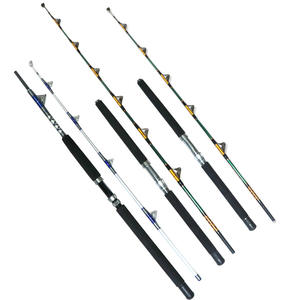 Canne à pêche à la traîne en fibre de verre robuste avec poignée EVA, action moyenne, poids 589g-922g, pour la pêche au fond et la pêche au poisson-chat - Product Image 1