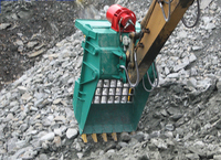 MONDE Godet de criblage horizontal pour excavatrice, pour le criblage de boue de rivière et de pierres