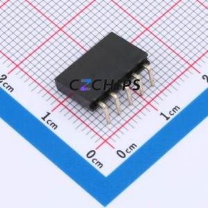 HC-PM254-8.5H-1x5PW Pin Socket Bent Lead Through Hole,P=2.54mm Connector 1x5P 2.54mm Square Hole Right Angle Insert - Product Image 2