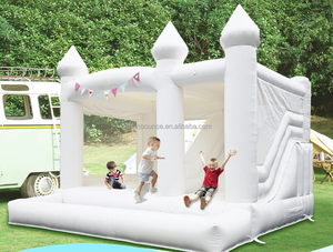 13FTx13FT 100% PVC blanc gonflable maison de rebond mariage, <span class=keywords><strong>anniversaire</strong></span> rebond maison château <span class=keywords><strong>trampoline</strong></span> pour fête entreprise <span class=keywords><strong>location</strong></span> - Product Image 5