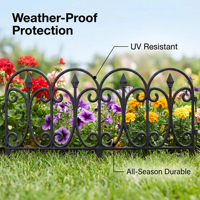 Clôture de jardin en plastique PP de haute qualité, résistante aux UV, imperméable, bordure décorative pour parterres de fleurs, pour aménagement paysager extérieur
