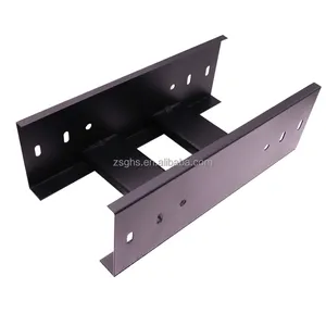 Black Ladder Steel Under Desk Table Pc Cable Cord management Tray USB Organizer Metal cable tray