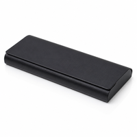 Étui à lunettes rectangulaire minimaliste, boîte de rangement pour lunettes ultra-fine à coque rigide, étui à lunettes à clip magnétique à ouverture rabattable