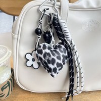 Aksesoris Gantungan Kunci Kamera Bunga Motif Leopard Cina Cinta Gadis Hadiah Kecil Bintang Fashion Gantungan Kunci Tali Anyaman Buatan Tangan Kustom