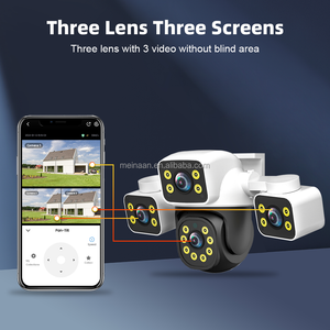 Kamera keamanan CCTV WIFI IP, <span class=keywords><strong>3</strong></span> lensa 6MP nirkabel WiFi jaringan PTZ IPC360 Home luar ruangan - Product Image 2